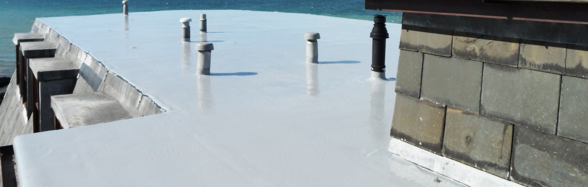 Liquid rubber roof